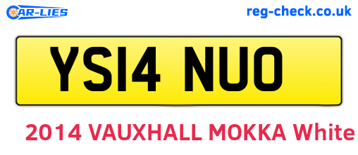 YS14NUO are the vehicle registration plates.