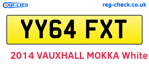 YY64FXT are the vehicle registration plates.
