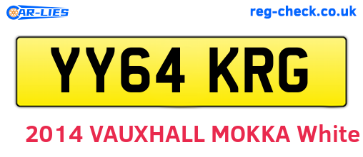 YY64KRG are the vehicle registration plates.