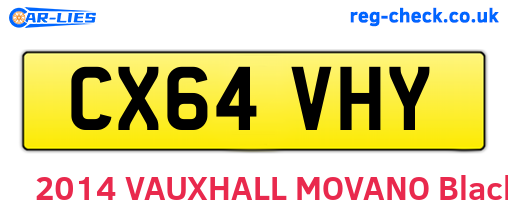 CX64VHY are the vehicle registration plates.
