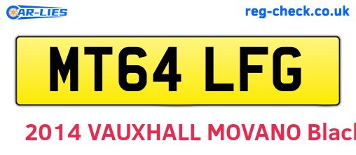 MT64LFG are the vehicle registration plates.