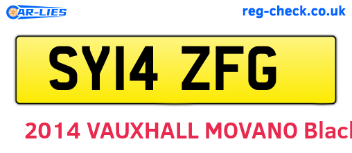 SY14ZFG are the vehicle registration plates.