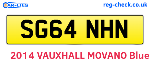 SG64NHN are the vehicle registration plates.