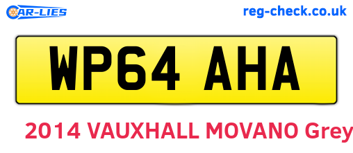 WP64AHA are the vehicle registration plates.