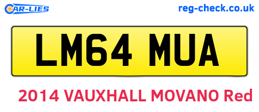 LM64MUA are the vehicle registration plates.