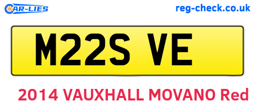 M22SVE are the vehicle registration plates.