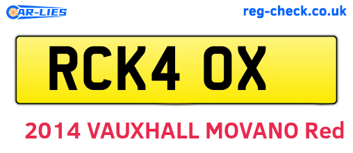 RCK40X are the vehicle registration plates.