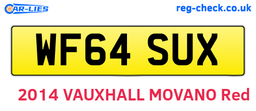 WF64SUX are the vehicle registration plates.