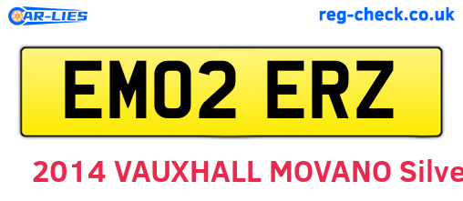 EM02ERZ are the vehicle registration plates.