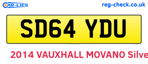 SD64YDU are the vehicle registration plates.