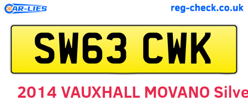 SW63CWK are the vehicle registration plates.