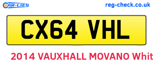 CX64VHL are the vehicle registration plates.