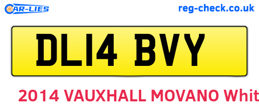 DL14BVY are the vehicle registration plates.