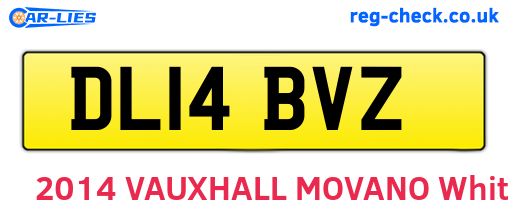 DL14BVZ are the vehicle registration plates.