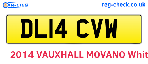 DL14CVW are the vehicle registration plates.