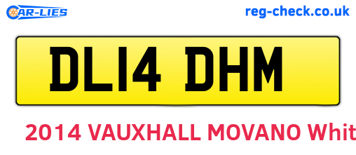 DL14DHM are the vehicle registration plates.