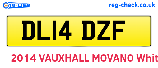 DL14DZF are the vehicle registration plates.