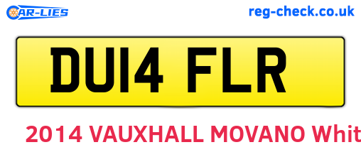 DU14FLR are the vehicle registration plates.