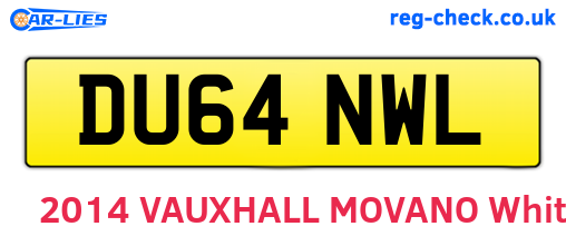 DU64NWL are the vehicle registration plates.
