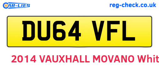 DU64VFL are the vehicle registration plates.