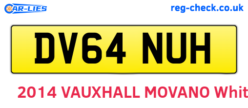 DV64NUH are the vehicle registration plates.