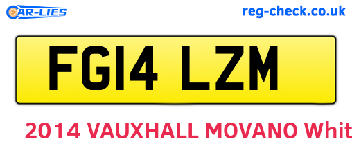 FG14LZM are the vehicle registration plates.
