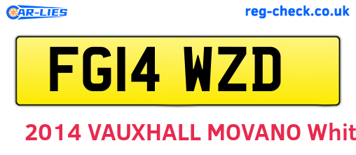 FG14WZD are the vehicle registration plates.