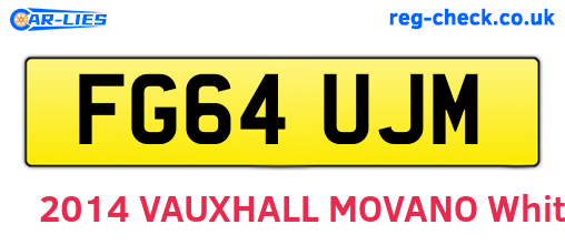 FG64UJM are the vehicle registration plates.