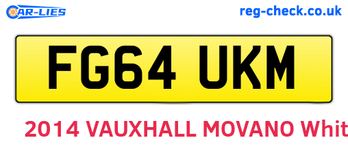 FG64UKM are the vehicle registration plates.