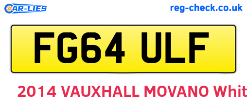 FG64ULF are the vehicle registration plates.
