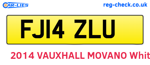 FJ14ZLU are the vehicle registration plates.