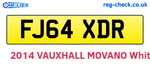 FJ64XDR are the vehicle registration plates.
