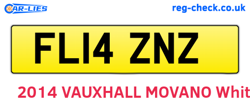 FL14ZNZ are the vehicle registration plates.