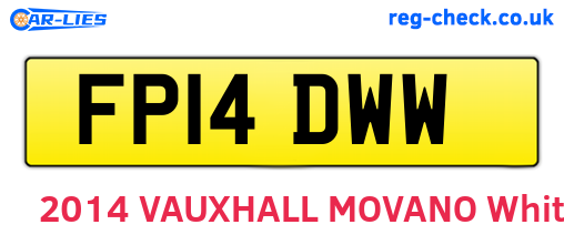 FP14DWW are the vehicle registration plates.
