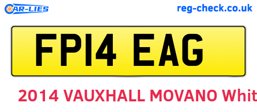 FP14EAG are the vehicle registration plates.