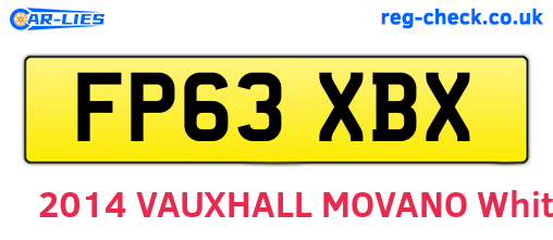FP63XBX are the vehicle registration plates.