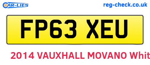 FP63XEU are the vehicle registration plates.