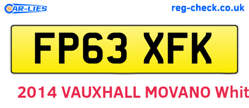 FP63XFK are the vehicle registration plates.