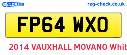 FP64WXO are the vehicle registration plates.