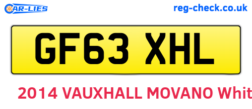 GF63XHL are the vehicle registration plates.