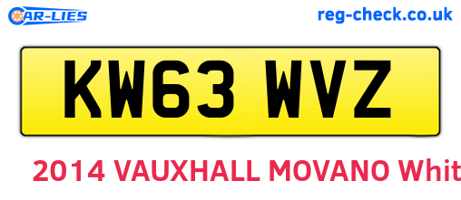 KW63WVZ are the vehicle registration plates.
