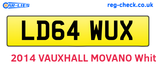 LD64WUX are the vehicle registration plates.