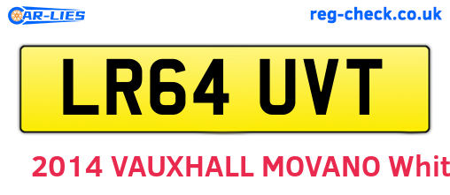 LR64UVT are the vehicle registration plates.