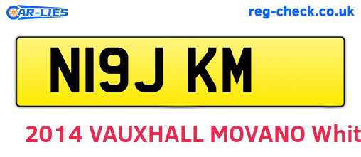 N19JKM are the vehicle registration plates.