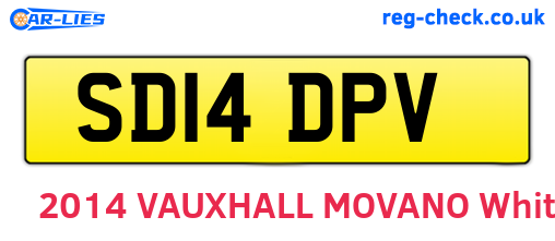 SD14DPV are the vehicle registration plates.