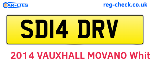 SD14DRV are the vehicle registration plates.