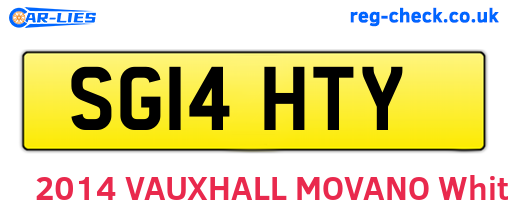 SG14HTY are the vehicle registration plates.