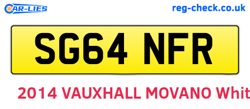 SG64NFR are the vehicle registration plates.