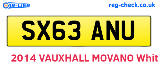 SX63ANU are the vehicle registration plates.