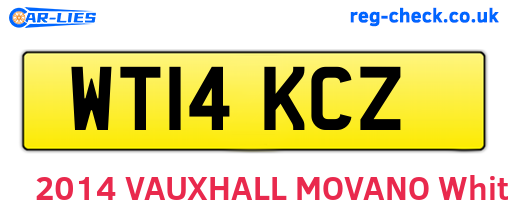 WT14KCZ are the vehicle registration plates.